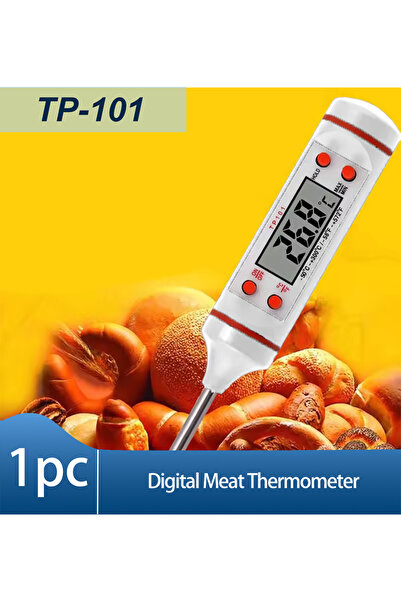 Choice White Digital Meat Thermometer with Food Cooking BBQ Probe for Water M...