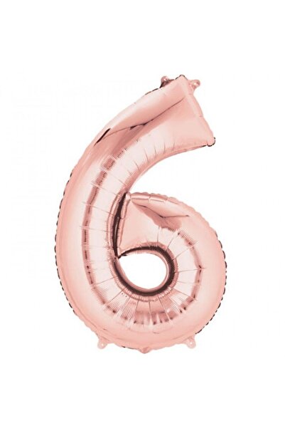 Deniz Party Store 36 - 40 Cm Folyo Balon Rose Gold 6 Rakamı