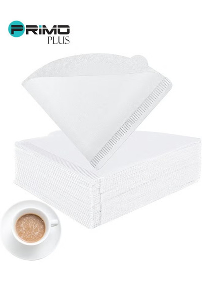 Primo Plus 100 Piece Coffee Paper Filter V60 Size 02 White