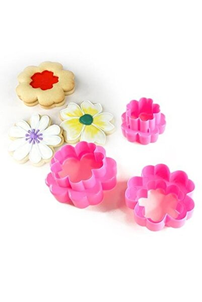 enc KURABİYE KALIBI ÇİFT TARAFLI KESİCİ ÇİÇEK 3 BOY