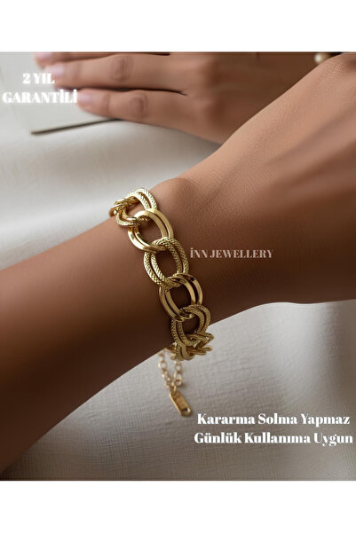 İNN JEWELLERY Çelik Samanyolu Bileklik Kararmaz Antialerjik Sarmal Figürlü (2 Yıl İthalatçı Garantili)
