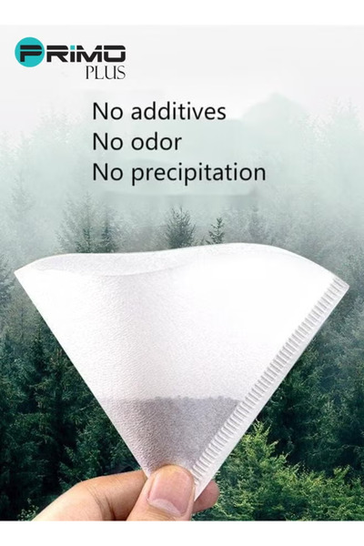 Primo Plus 100 Piece Coffee Paper Filter V60 Size 02 White
