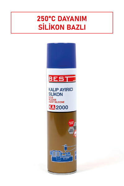 Best KA2000 Kalıp Ayırıcı Silikon Sprey | 400 ml, Silikon Bazlı, 250°C Isı Da...