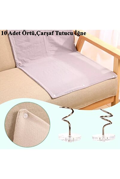 LOVYCO ملاءة سرير متعددة الأغراض، حامل غطاء، مثبت، منظم غطاء لحاف مضاد للانزلاق، زر 10 قطع