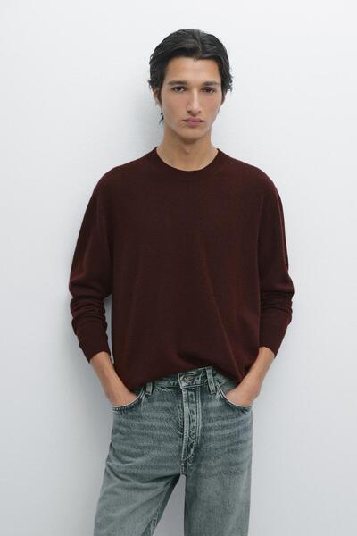 Massimo Dutti Yün karışımlı bisiklet yaka kazak