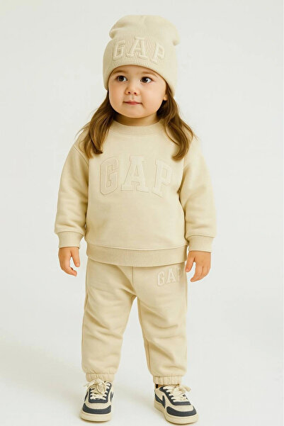 Kidmark Çocuk Modası Girl's Crew Neck 100% Cotton Pink Set