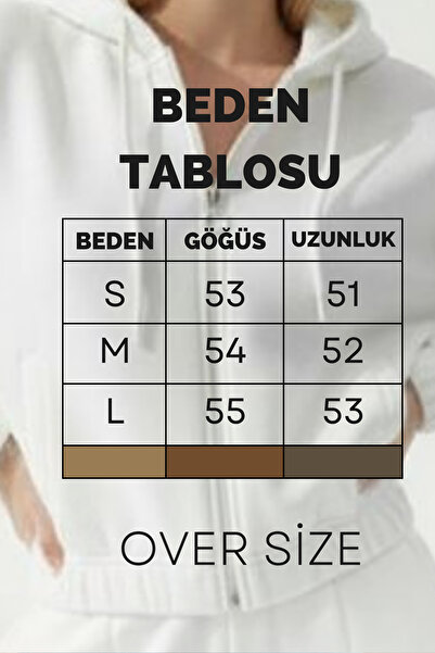 adba style Kadın 3 İplik İçi Polarlı Kapüşonlu Fermuarlı Kısa Hırka 4061