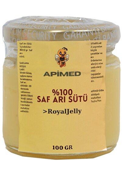 APİMED Saf Arı Sütü 99,9 Gr | %100 Doğal Katkısız Royal Jelly | Soğuk Zincir
