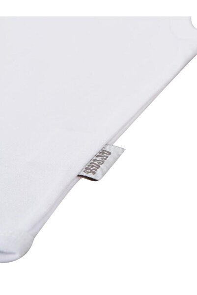 Kujju White 5-Piece Snap-On Crew Neck Rib Baby Basic Badi - 3-9 Months