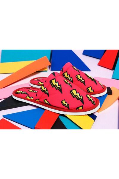 Chochili Γυναικείες παντόφλες με μαλακή σόλα με ροζ σχέδιο αστραπής