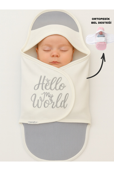 Tomuycuk 100% Cotton Baby Swaddle Blanket |   Sleeping Bag – Girl/Boy 0-9 Months |   Orthopedic – Embroidery Detailed
