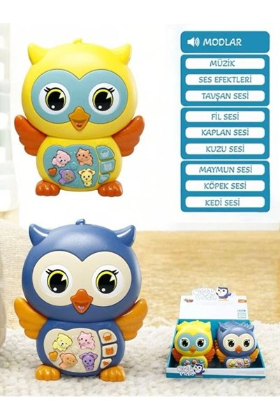 SCOWETTO Oyuncak Işıklı ve Sesli Müzikli Baykuş Bebek Piyanosu Mor VR-B855-102A
