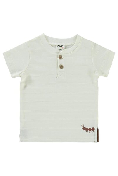 Civil Baby Ant Embroidered 6-18 Month T-Shirt - Beige 6-9 Months