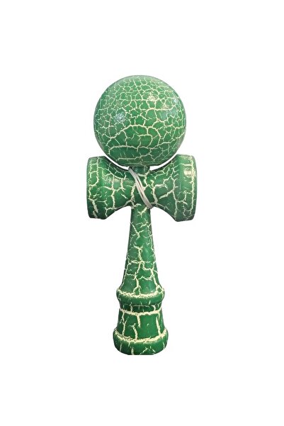 Bibilel Kids Kendama X Original Professional Cracked, Wooden, 18 cm, Green White