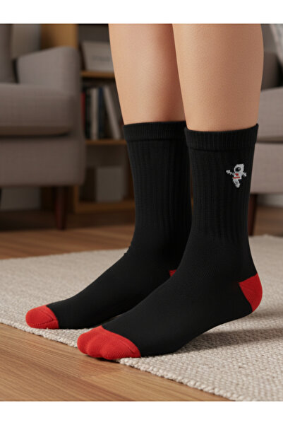 AKSU ÇORAP جوارب رياضية للتنس مطرزة برسومات رائد الفضاء