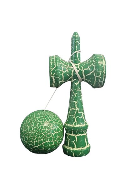 Bibilel Kids Kendama X Original Professional Cracked, Wooden, 18 cm, Green White