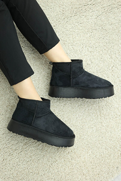 FAST STEP Women's Short Size Winter Lightweight Fur Lined Model Thick Sole Boots 947Sza1000