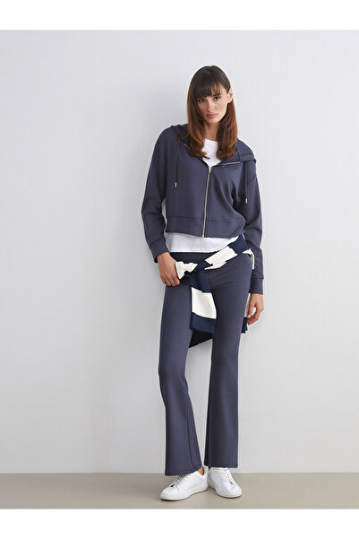 LC Waikiki Сині жіночі лосини з еластичним поясом та іспанськими штанинами