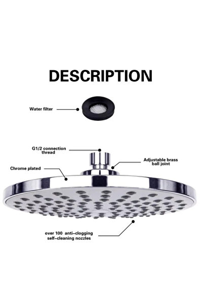 OEM Para de Dus Premium, 20 cm