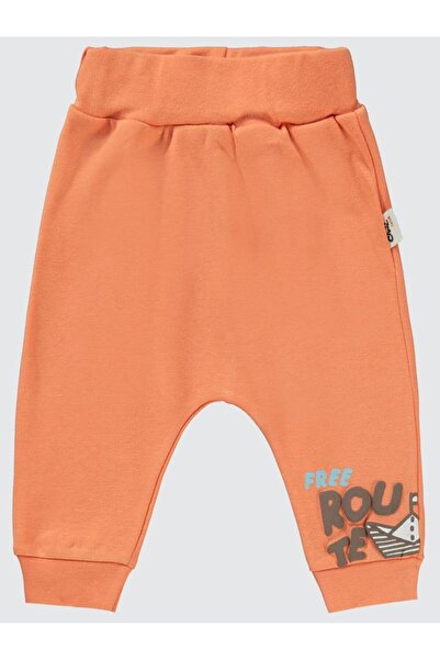 Civil Baby Colored Fıgures Baskılı 6-18 Tek Alt Bebe - Turuncu6-9 Ay