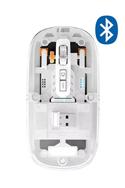 Zineets Ultra Slim Usb 2.4ghz Siyah Ledli 800/1200/1600dpi Şarjlı Kablosuz Mouse Rgb Led Işıklı