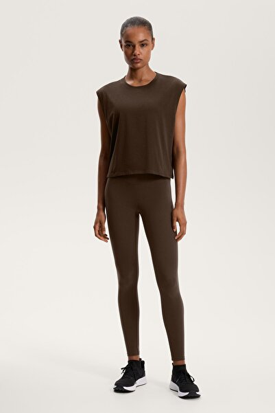 Oysho Cotton blend sleeveless seamless T-shirt