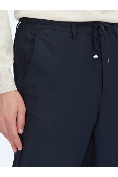 Kip Μπλε Navy Straight Woven Jogging Fit Casual παντελόνι