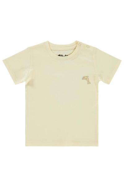 Civil Baby Embroidered 6-18 Month T-Shirt - Beige 6-9 Months