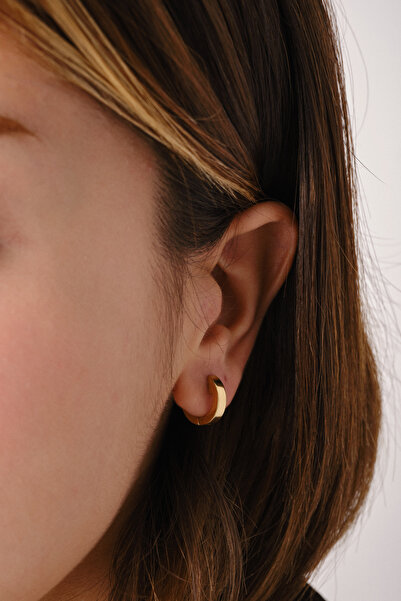 ByFlorya Jewelry حلقة أذن فولاذية مطلية بطبقة مقاومة للصدأ بقطر 1.3 سم مناسبة...