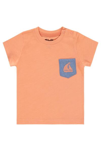 Civil Baby Sailboat Embroidered 6-18 Months T-Shirt - Orange 12-18 Months