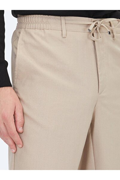 Kip Mink Plain Woven Jogging Fit Casual Trousers