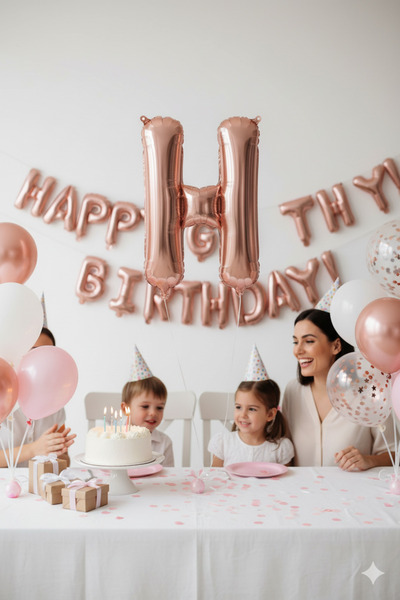 Deniz Party Store Rose Gold Foil Balloon 36 - 40 cm (H) Letter