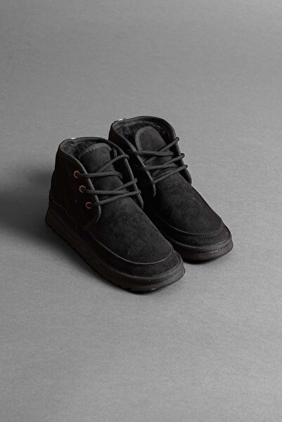 Esilapark Cizme ușoare pentru femei, cu șireturi, din piele de căprioară real...