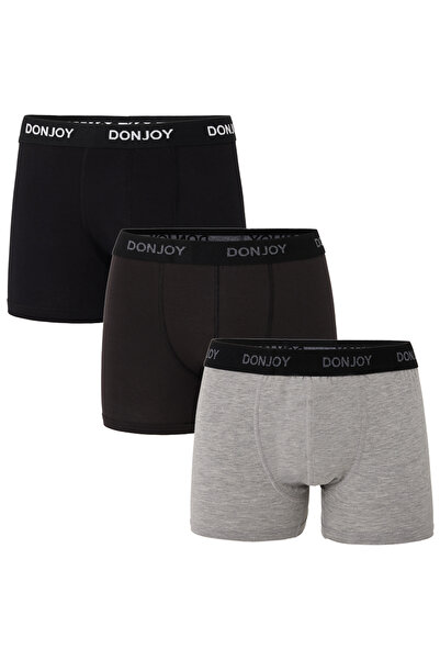 don joy Ανδρικά μπόξερ 3 τεμαχίων από βαμβακερό λύκρα χτενισμένο βαμβάκι με ελαστική μέση