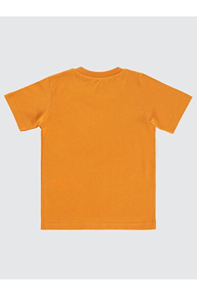 Civil Boys تي شيرت Cvl مطبوع لعمر 2-5 سنوات - برتقالي لعمر 3-4 سنوات