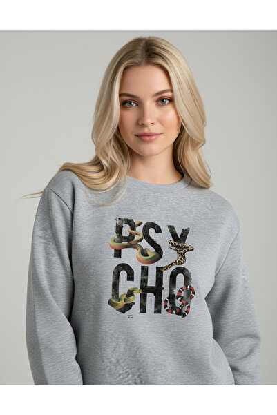 RPT MODA VELIKA SWEATSHIRT SA PSIHOTRIČNIM PRINTOM I DETALJNIM KRUGLOM IZRAVO...