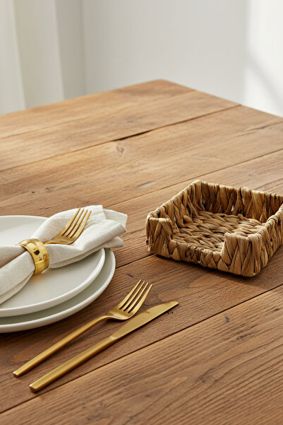 SepetçiBaba Hasır Peçetelik Küçük Boy 16 x 16 cm