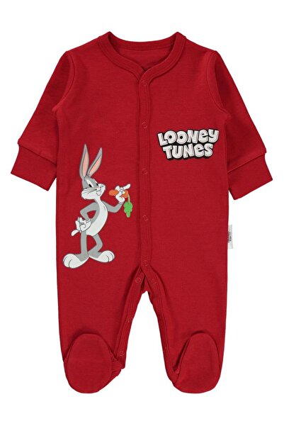 BUGS BUNNY Civil Baby Printed 1-6 Months Booties Jumpsuit - Red1-3 Months