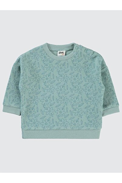 Civil Baby Çiçek Baskılı 6-18 Ay Sweatshirt - Yeşil 12-18 Ay