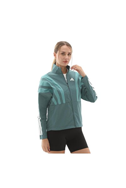 adidas HZ3694-K Adızero A Jkt W Γυναικείο αδιάβροχο-R & uuml; Πράσινο