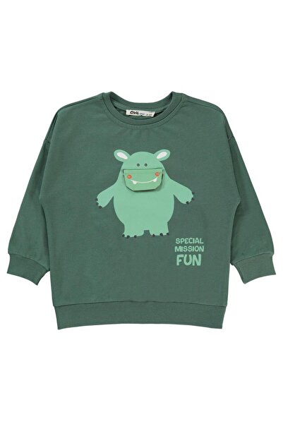 Civil Boys سويت شيرت Special Mission Fun مطبوع لعمر 2-5 سنوات - كاكي لعمر 2-3...