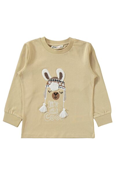 Civil Girls Lama Embroidered Pajama Set for Ages 2-5 - Gray3-4 Years