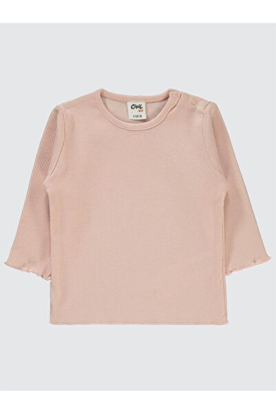 Civil Baby Φούτερ με λεπτομέρεια στα μανίκια για 6-18 μηνών - Πούδρα 12-18 μηνών