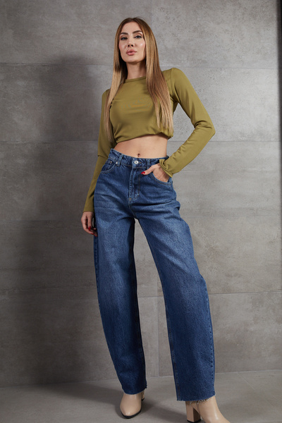 DPARİS Джинсові штани з високою талією та широкими штанинами