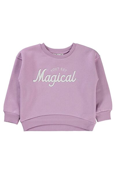 Civil Girls Magical Nakışlı 2-5 Yaş Sweatshirt - Lila 4-5 Yaş