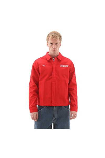Puma 632749-02 Ferrari Lifestyle Jacket Erkek Ceket Kırmızı