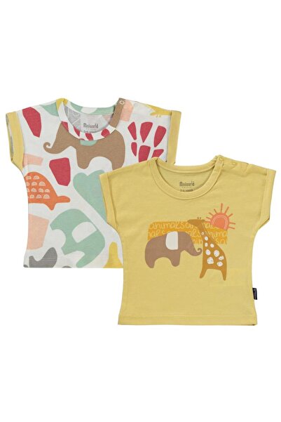 Miniworld Colorful Figured 2's 1 Pack 3-12 Months T-Shirt - Mustard 3-6 Months