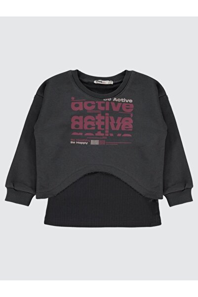 Civil Girls Kız Çocuk Sweatshirt 2-5 Yaş Açık Füme
