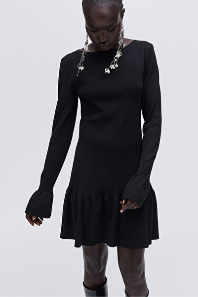 H&M Lastik Örgülü Elbise