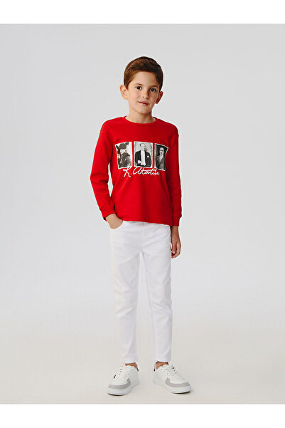 LC Waikiki Crew Neck Ataturk Printed Boys' T-Shirt